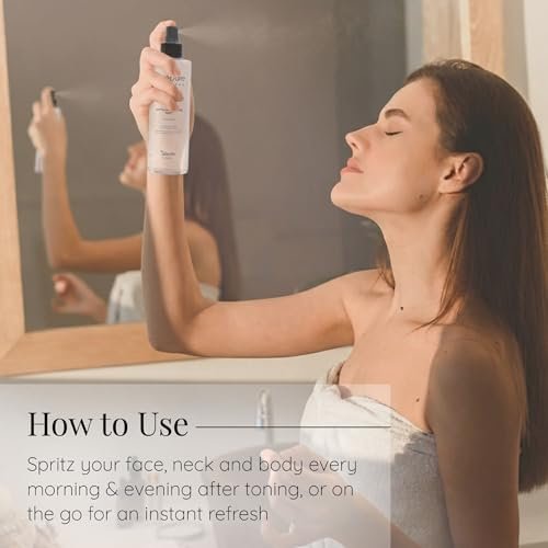 Aloette Nutri-Hydrating Mist After Sun Spray – Aloe Vera Facial & Body Mist with Silk Amino Acids, Vitamins A, E, C & B5 – Hydrating Face, Neck & Skin Spray for a Glowing Complexion – 8oz Avelisse