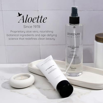 Aloette Nutri-Hydrating Mist After Sun Spray – Aloe Vera Facial & Body Mist with Silk Amino Acids, Vitamins A, E, C & B5 – Hydrating Face, Neck & Skin Spray for a Glowing Complexion – 8oz Avelisse