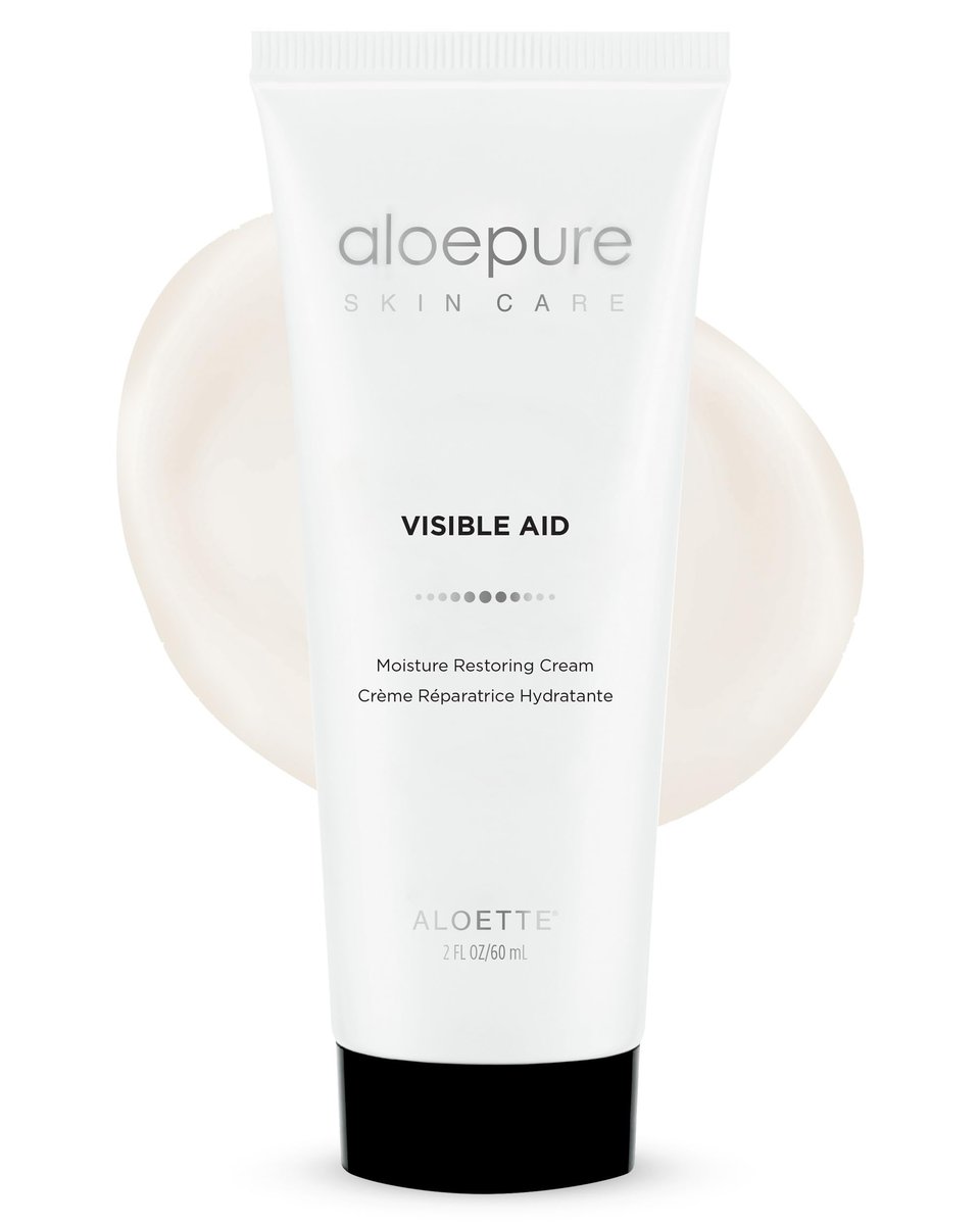 Aloette Face Moisturizer Cream - Daily Body & Facial Skin Care with Aloe Vera & Vitamin E - Hydrates & Rejuvenates Dry to Normal Skin, Gluten Free - 2 Fl Oz Avelisse
