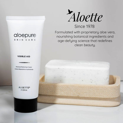 Aloette Face Moisturizer Cream - Daily Body & Facial Skin Care with Aloe Vera & Vitamin E - Hydrates & Rejuvenates Dry to Normal Skin, Gluten Free - 2 Fl Oz Avelisse