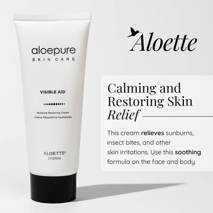 Aloette Face Moisturizer Cream - Daily Body & Facial Skin Care with Aloe Vera & Vitamin E - Hydrates & Rejuvenates Dry to Normal Skin, Gluten Free - 2 Fl Oz Avelisse