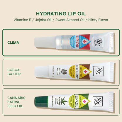 Ruby Kisses Hydrating Lip Oil Clear RLO01 – Cocoa Butter & Hemp Seed Infused Lip Care
