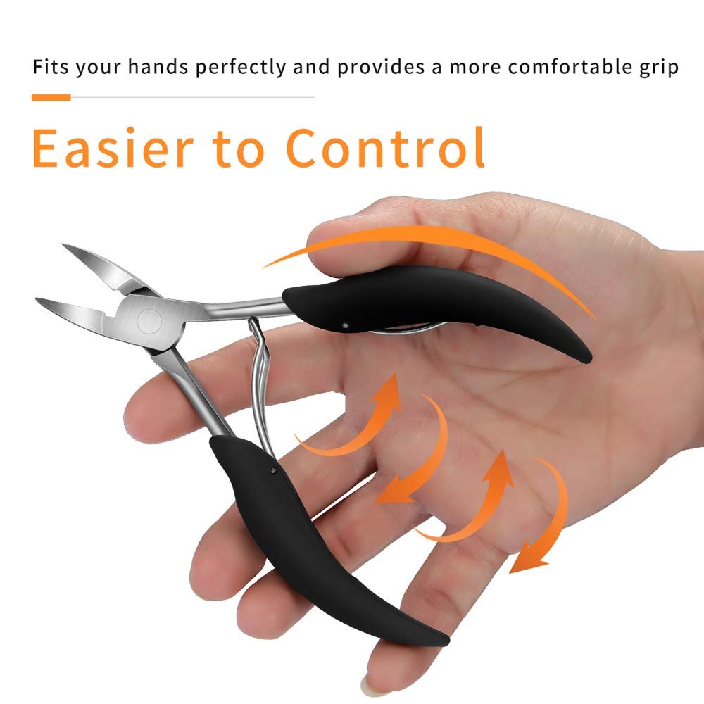 RUOSONG Toenail Clipper for Thick and Ingrown Toenails – Long-Handled Stainless Steel Scissors & File for Adults and Elderly - görsel 5