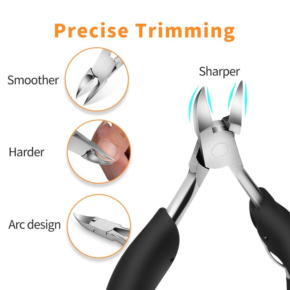 RUOSONG Toenail Clipper for Thick and Ingrown Toenails – Long-Handled Stainless Steel Scissors & File for Adults and Elderly - görsel 9