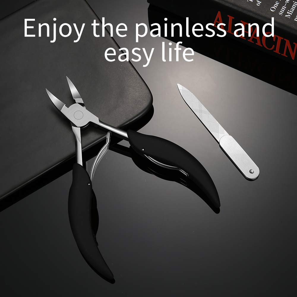 RUOSONG Toenail Clipper for Thick and Ingrown Toenails – Long-Handled Stainless Steel Scissors & File for Adults and Elderly - görsel 3