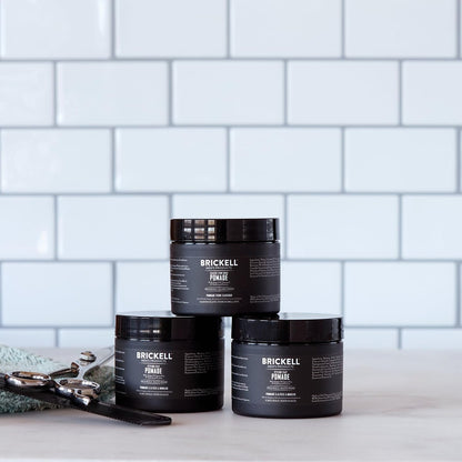 Brickell Men's Hair Styling Clay Pomade – Natural & Organic, Strong Hold, Matte Finish, 2 oz