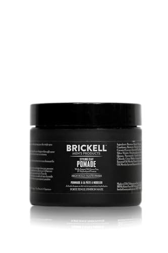 Brickell Men's Hair Styling Clay Pomade – Natural & Organic, Strong Hold, Matte Finish, 2 oz - görsel 2