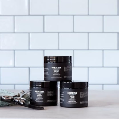 Brickell Men's Hair Styling Clay Pomade – Natural & Organic, Strong Hold, Matte Finish, 2 oz