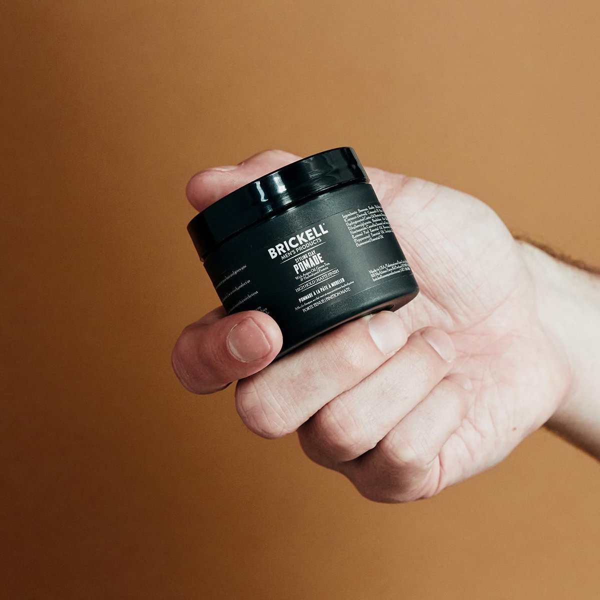 Brickell Men's Hair Styling Clay Pomade – Natural & Organic, Strong Hold, Matte Finish, 2 oz - görsel 7