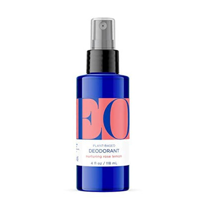 EO Natural Rose & Lemon Deodorant Spray, 4 Fl Oz - Effective Aluminum-Free Odor Protection Avelisse