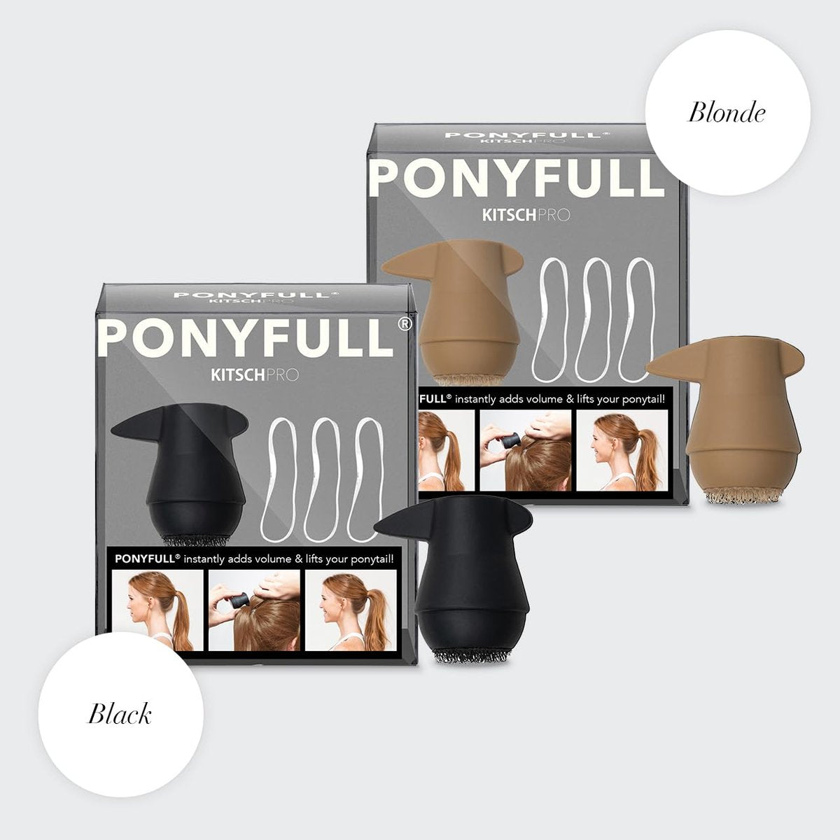 Kitsch PONYFULL Hair Volumizer Tool - Adds Lift and Style To Your Ponytail | Hair Bun Maker for Women | Ponytail Volumizer, Includes 3 No Snag Elastic Ties | Ideal Gifts for Women - (Blonde) - görsel 13