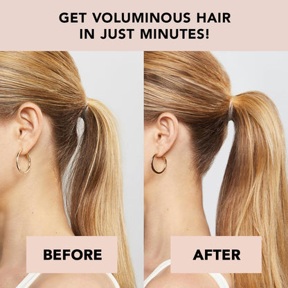 Kitsch PONYFULL Hair Volumizer Tool - Adds Lift and Style To Your Ponytail | Hair Bun Maker for Women | Ponytail Volumizer, Includes 3 No Snag Elastic Ties | Ideal Gifts for Women - (Blonde)