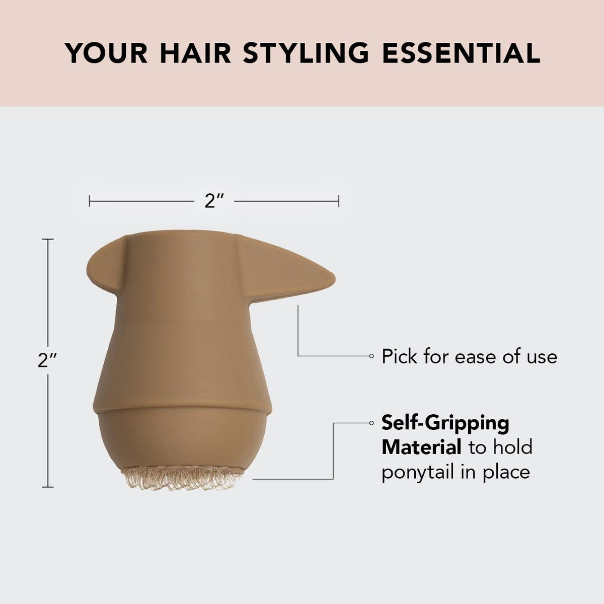 Kitsch PONYFULL Hair Volumizer Tool - Adds Lift and Style To Your Ponytail | Hair Bun Maker for Women | Ponytail Volumizer, Includes 3 No Snag Elastic Ties | Ideal Gifts for Women - (Blonde) - görsel 3