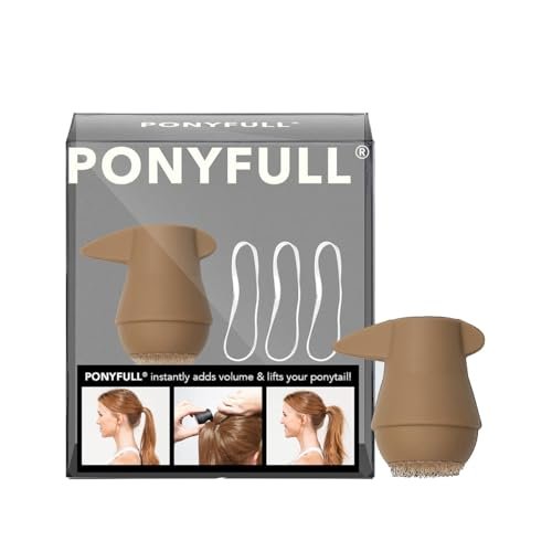 Kitsch PONYFULL Hair Volumizer Tool - Adds Lift and Style To Your Ponytail | Hair Bun Maker for Women | Ponytail Volumizer, Includes 3 No Snag Elastic Ties | Ideal Gifts for Women - (Blonde) - görsel 2