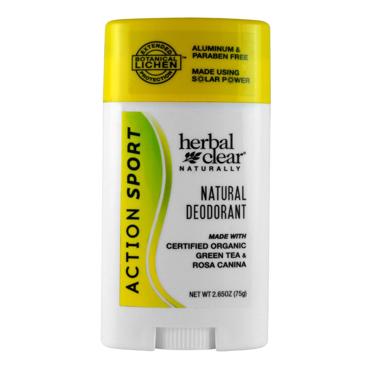 Herbal Clear Naturally Action Sport Deodorant - 2.65 oz, Aluminum-Free, Gentle for Sensitive Skin - görsel 1