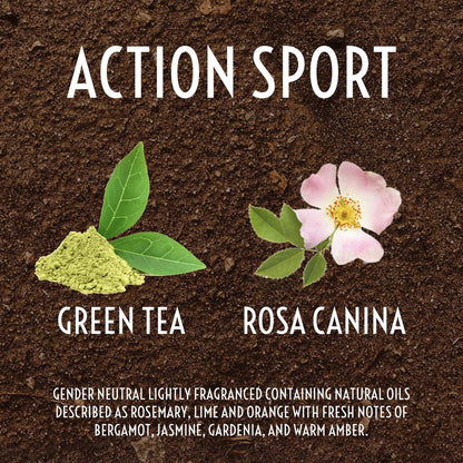 Herbal Clear Naturally Action Sport Deodorant - 2.65 oz, Aluminum-Free, Gentle for Sensitive Skin