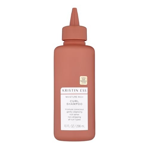 Kristin Ess Hair Moisture Rich Curl Shampoo for All Curls 2A-4C, Lightly Clarifying + Anti Frizz - Sulfate, Paraben + Silicone Free, 10 fl. oz. Avelisse