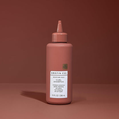 Kristin Ess Hair Moisture Rich Curl Shampoo for All Curls 2A-4C, Lightly Clarifying + Anti Frizz - Sulfate, Paraben + Silicone Free, 10 fl. oz. Avelisse