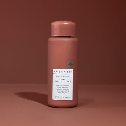 Kristin Ess Hair Moisture Rich Conditioner for Curly + Wavy Hair, 10 fl. oz, Vegan, Sulfate, Paraben and Silicone Free, Color + Keratin Safe
