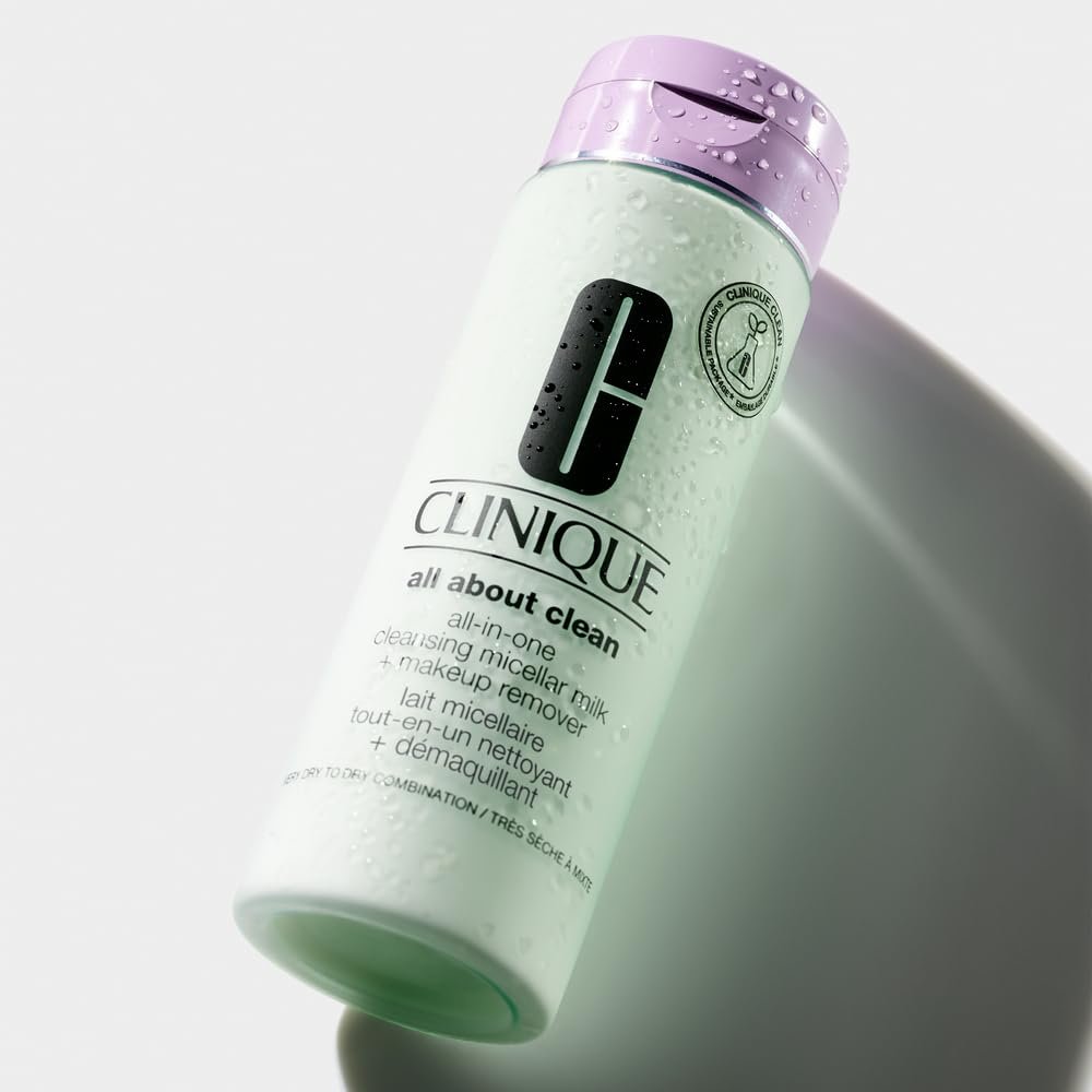 Clinique 3-Step All About Clean All-in-One Cleansing Micellar Milk + Makeup Remover with Glycerin & Vitamin E, 6.7 Fl Oz Avelisse