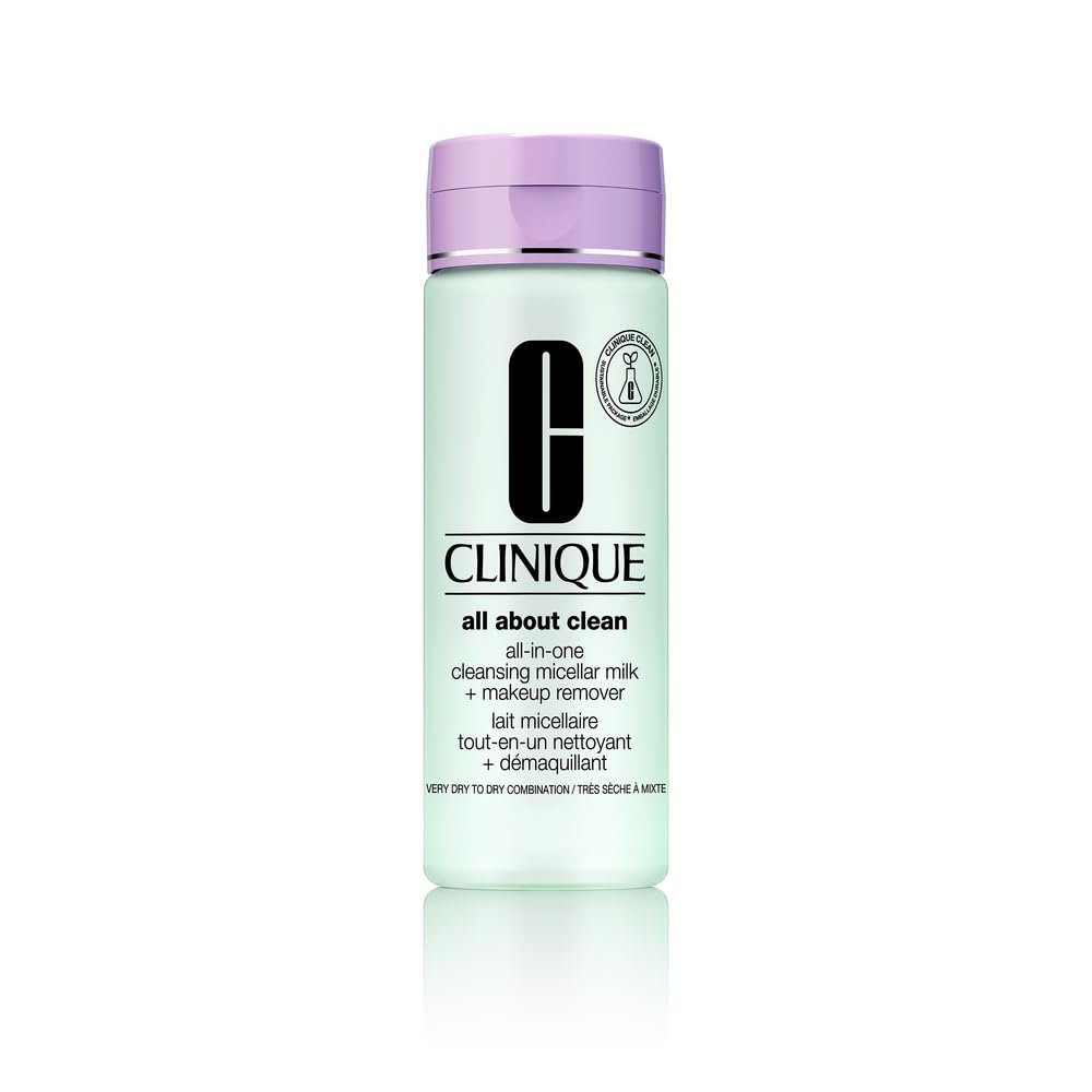 Clinique 3-Step All About Clean All-in-One Cleansing Micellar Milk + Makeup Remover with Glycerin & Vitamin E, 6.7 Fl Oz Avelisse