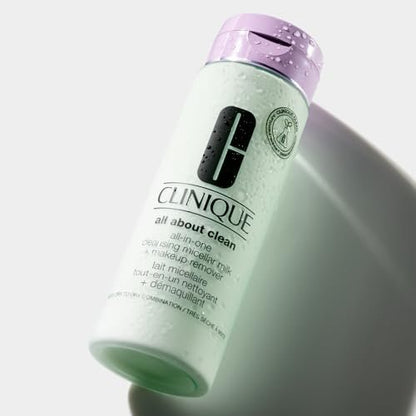 Clinique 3-Step All About Clean All-in-One Cleansing Micellar Milk + Makeup Remover with Glycerin & Vitamin E, 6.7 Fl Oz Avelisse
