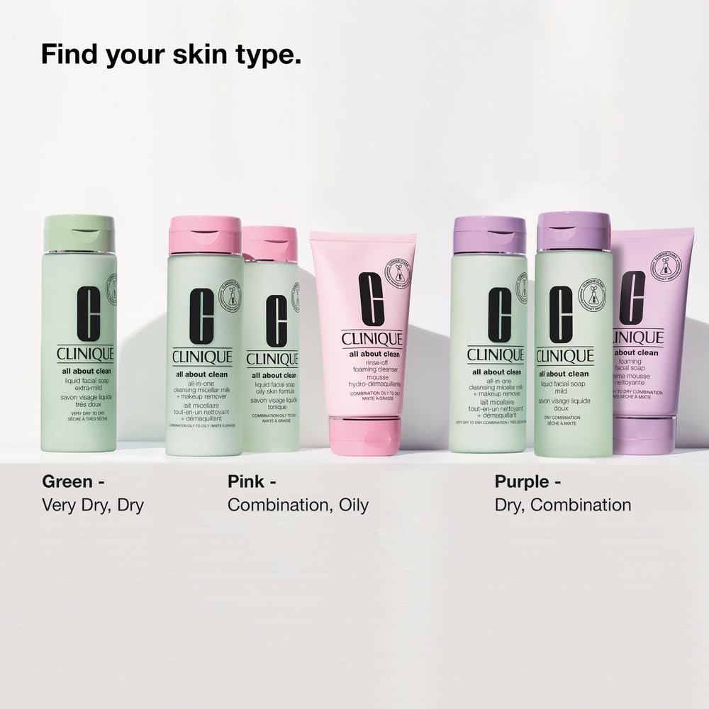 Clinique 3-Step All About Clean All-in-One Cleansing Micellar Milk + Makeup Remover with Glycerin & Vitamin E, 6.7 Fl Oz Avelisse