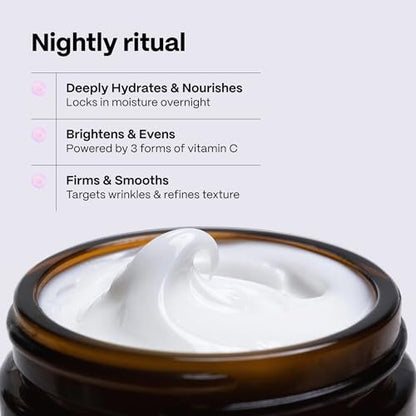 Mad Hippie Triple C Night Cream – Brightening & Anti-Aging Face Moisturizer with 3 Forms of Vitamin C, 2.1 oz Avelisse
