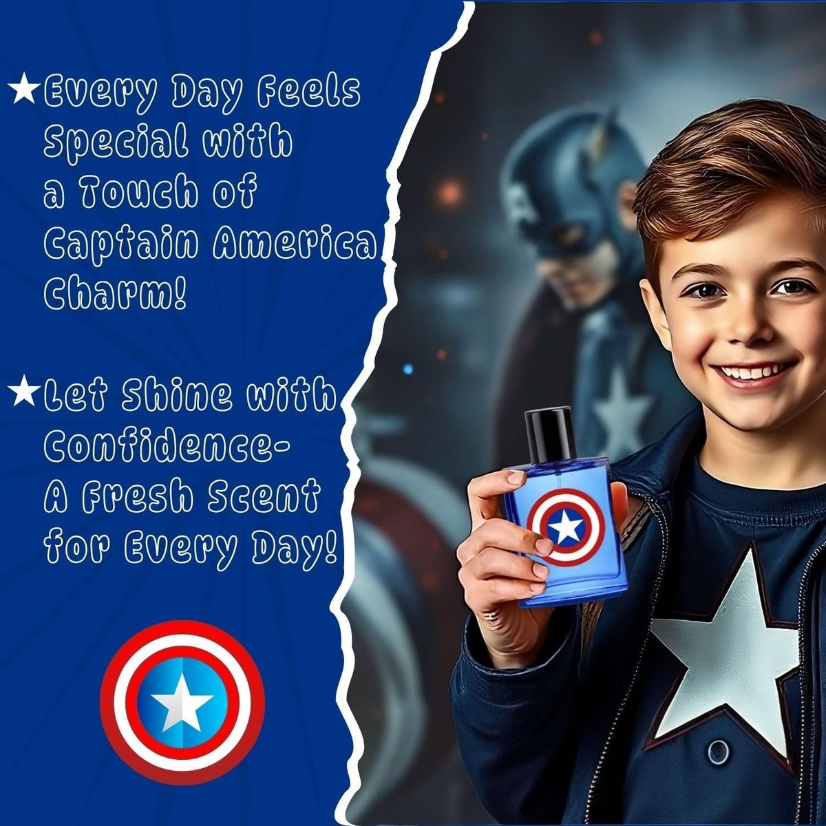 Captain America by Marvel for Kids - 3.4 oz EDT Spray Avelisse