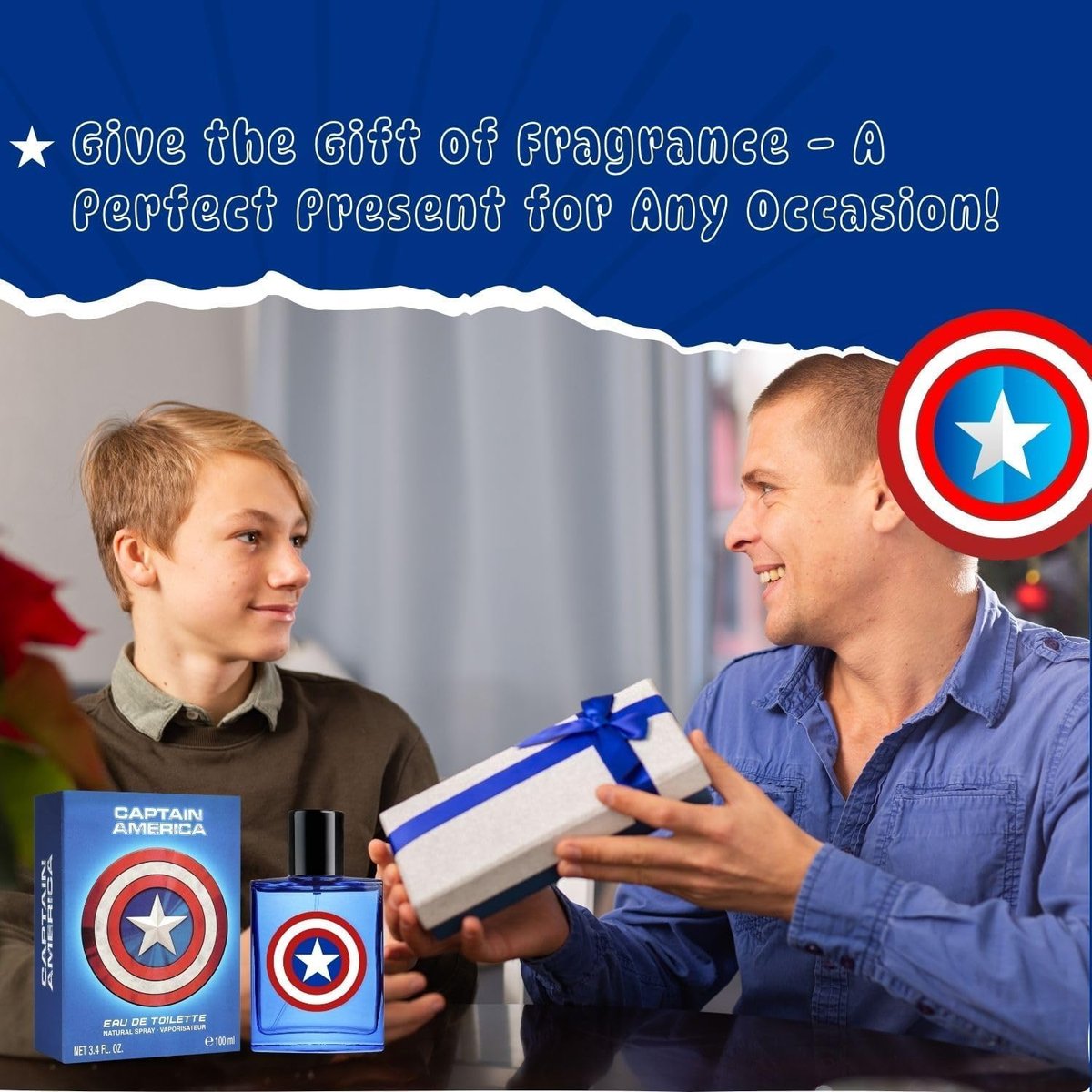 Captain America by Marvel for Kids - 3.4 oz EDT Spray Avelisse