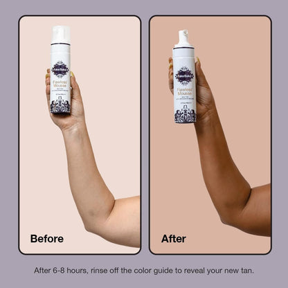 Fake Bake Flawless Self Tanning Mousse – Streak-Free, Natural Glow for All Skin Tones, Black Coconut Scent, 6.7 oz with Mitt Avelisse