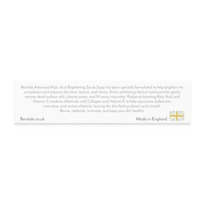 REVITALE Advanced Kojic Acid Brightening Scrub Soap – Restoring & Balancing Bar for a Radiant, Rejuvenated Look