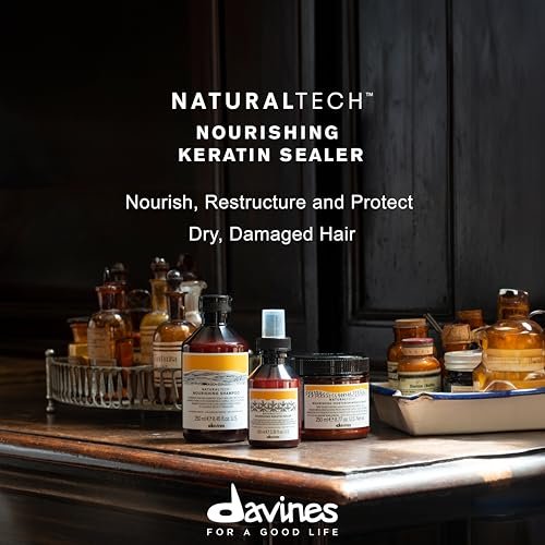 Davines Naturaltech Nourishing Keratin Sealer - Restructuring & Hydrating Treatment for Dry, Damaged Hair with Vegetal Keratin, Seals Cuticles & Prevents Split Ends, 3.38 Fl Oz Avelisse