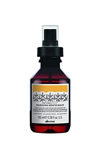 Davines Naturaltech Nourishing Keratin Sealer - Restructuring & Hydrating Treatment for Dry, Damaged Hair with Vegetal Keratin, Seals Cuticles & Prevents Split Ends, 3.38 Fl Oz Avelisse
