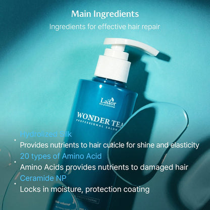 LA'DOR Wonder Tear Deep Conditioning Treatment Mask – Moisturizing & Hydrating Protein Keratin Growth Conditioner for Dry, Damaged, Color Treated, Frizzy, Curly Hair, 8.45 Fl Oz