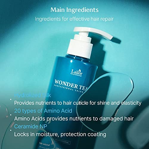 LA'DOR Wonder Tear Deep Conditioning Treatment Mask – Moisturizing & Hydrating Protein Keratin Growth Conditioner for Dry, Damaged, Color Treated, Frizzy, Curly Hair, 8.45 Fl Oz - görsel 6