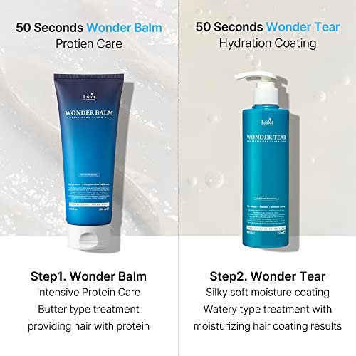 LA'DOR Wonder Tear Deep Conditioning Treatment Mask – Moisturizing & Hydrating Protein Keratin Growth Conditioner for Dry, Damaged, Color Treated, Frizzy, Curly Hair, 8.45 Fl Oz - görsel 12