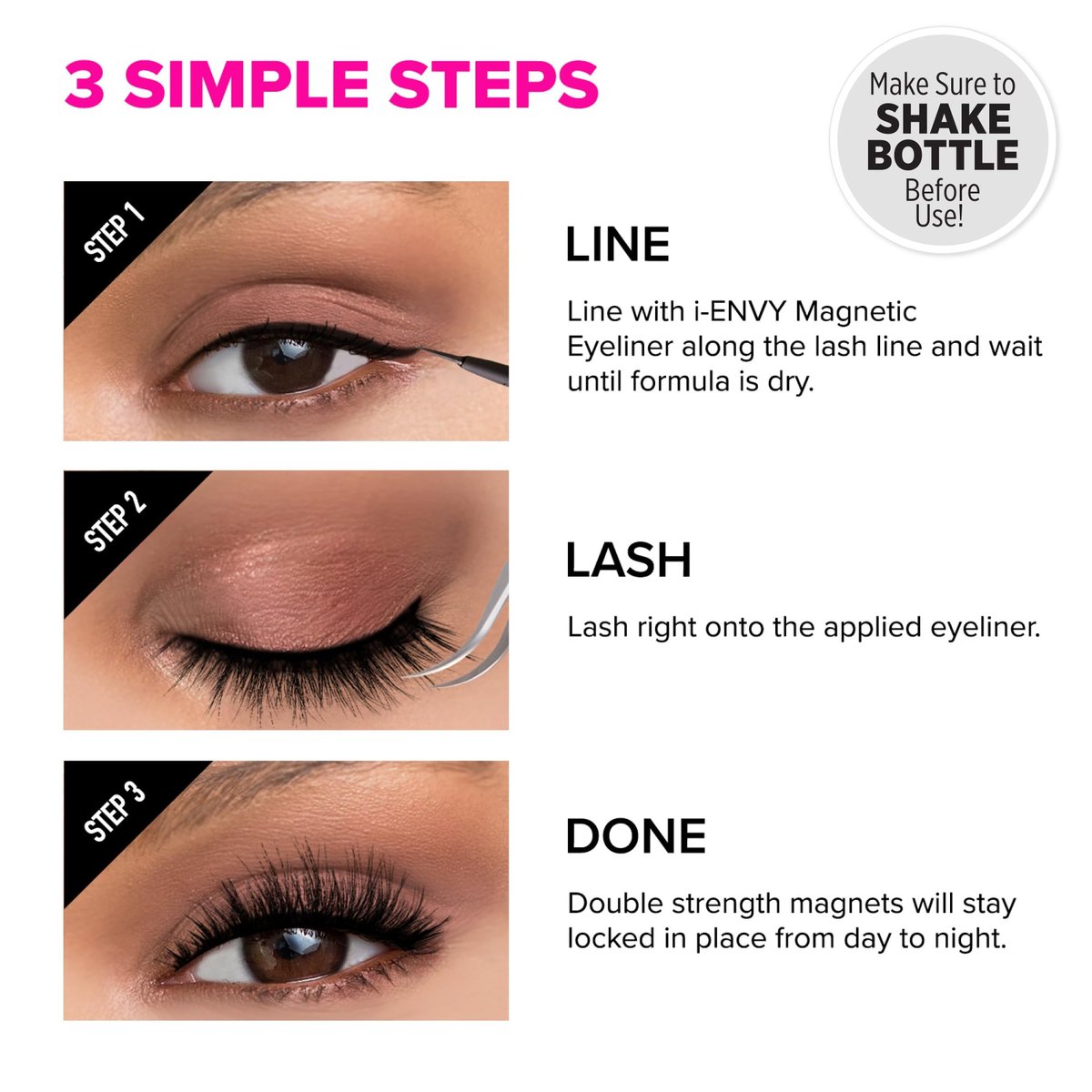 KISS i Envy Magnetic Eyeliner - Wind Resistant, 16-Hour Wear, 0.16 oz - görsel 6