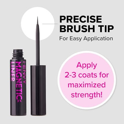KISS i Envy Magnetic Eyeliner - Wind Resistant, 16-Hour Wear, 0.16 oz