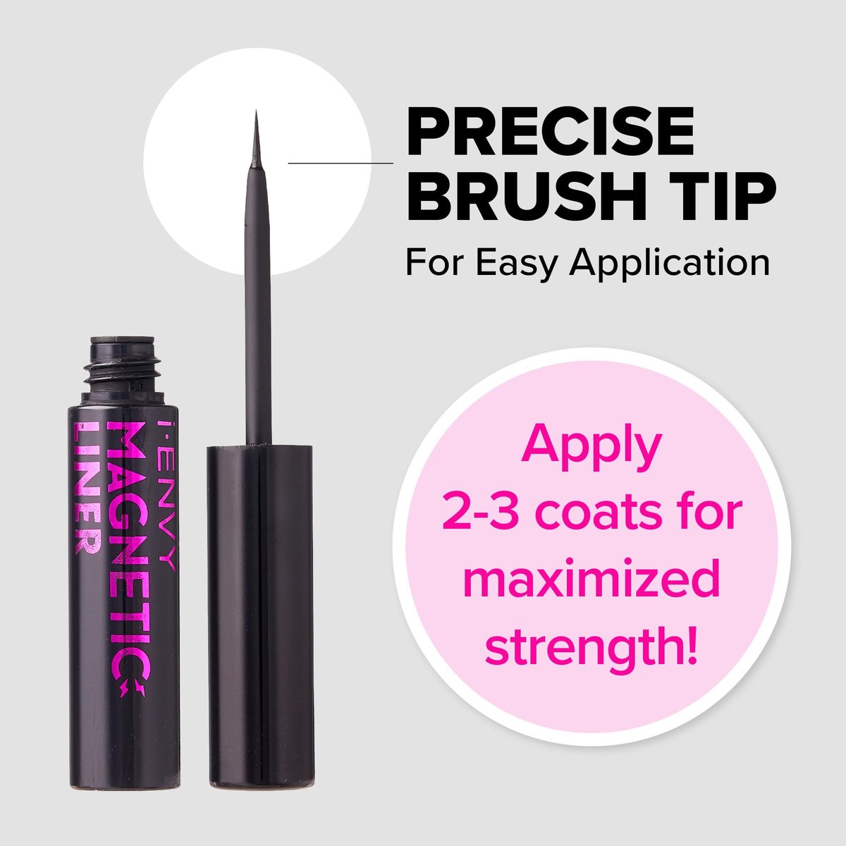 KISS i Envy Magnetic Eyeliner - Wind Resistant, 16-Hour Wear, 0.16 oz - görsel 8