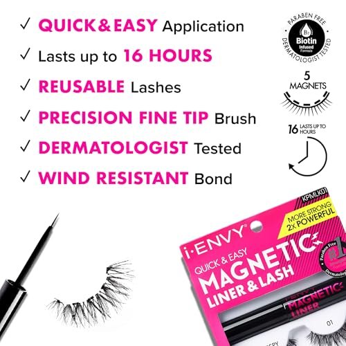 KISS i Envy Magnetic Eyeliner - Wind Resistant, 16-Hour Wear, 0.16 oz - görsel 3