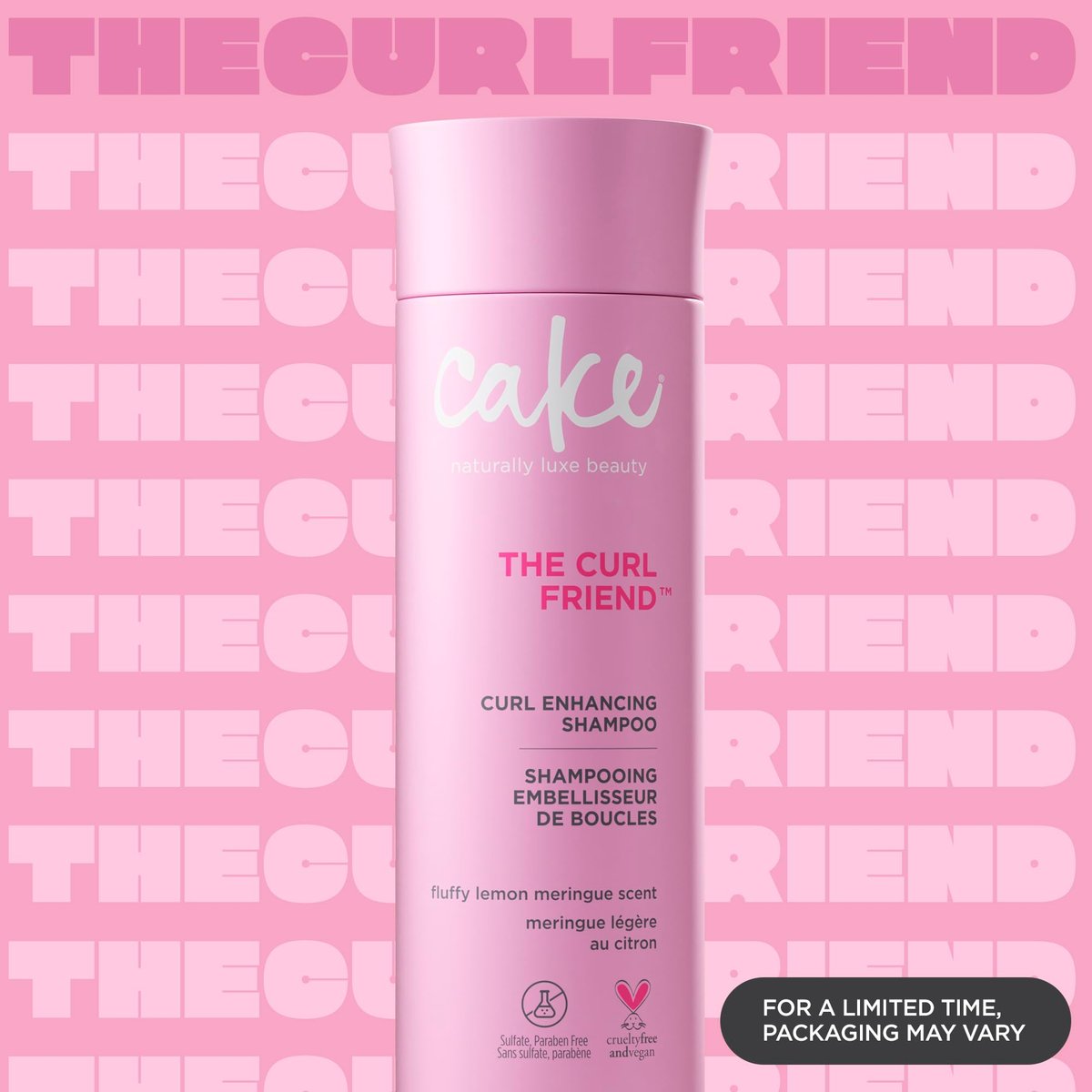 Cake Beauty The Curl Friend Moisturizing & Cleansing Shampoo for Curly Hair – Frizz & Humidity Protection – Aloe Leaf Juice, Sunflower Seed Oil & Argan Oil – 10 Fl Oz - görsel 3