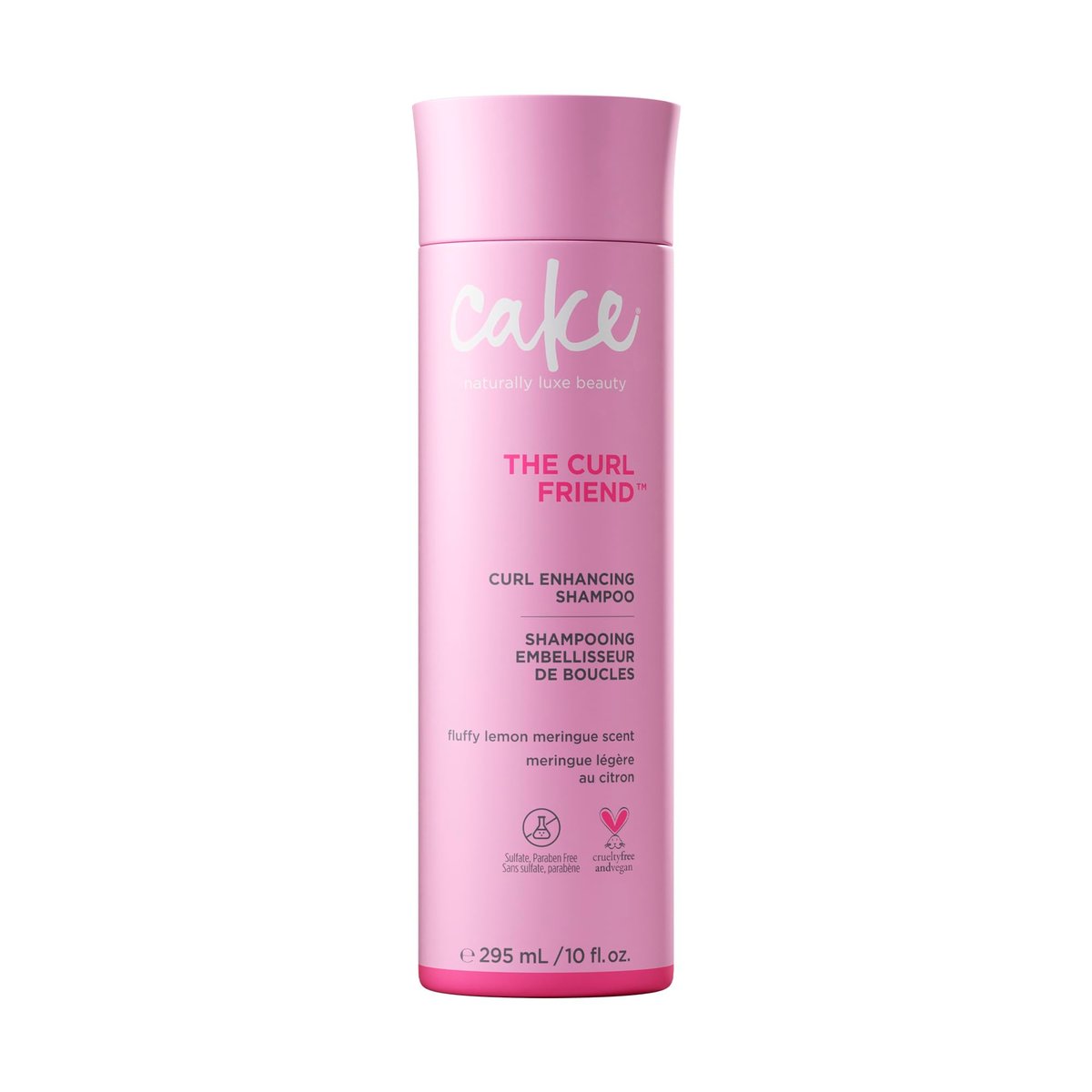 Cake Beauty The Curl Friend Moisturizing & Cleansing Shampoo for Curly Hair – Frizz & Humidity Protection – Aloe Leaf Juice, Sunflower Seed Oil & Argan Oil – 10 Fl Oz - görsel 1