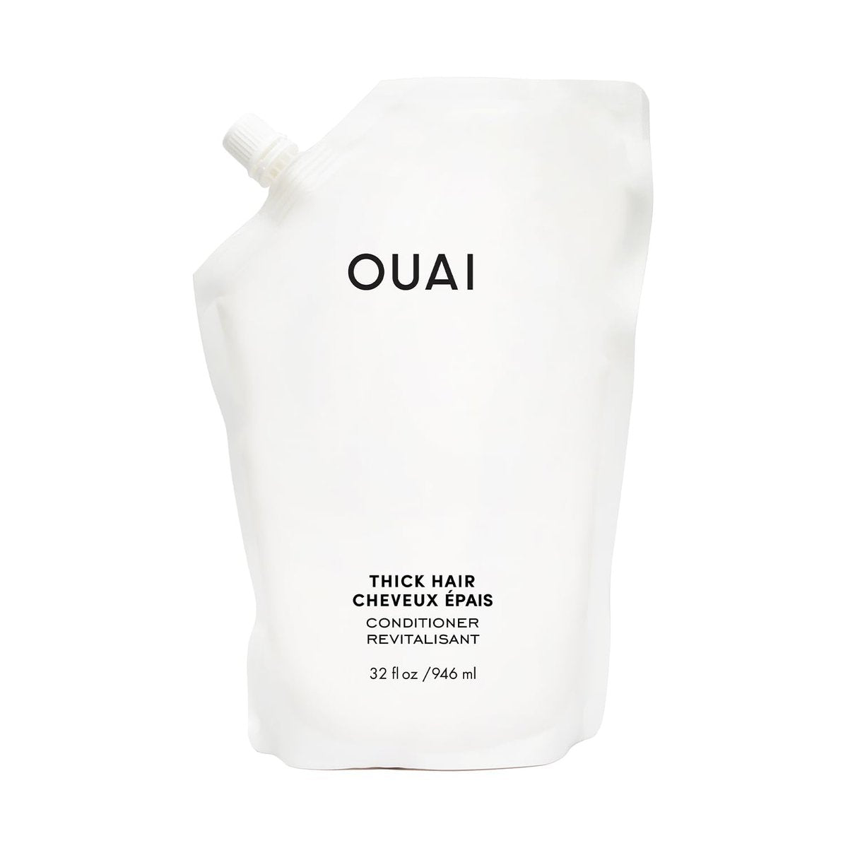OUAI Thick Hair Conditioner Refill - Moisturizing Conditioner for Dry, Frizzy Hair - Keratin, Marshmallow Root, Shea Butter and Avocado Oil - Paraben, Phthalate & Sulfate Free (32 Oz) Avelisse