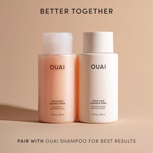 OUAI Thick Hair Conditioner Refill - Moisturizing Conditioner for Dry, Frizzy Hair - Keratin, Marshmallow Root, Shea Butter and Avocado Oil - Paraben, Phthalate & Sulfate Free (32 Oz) Avelisse