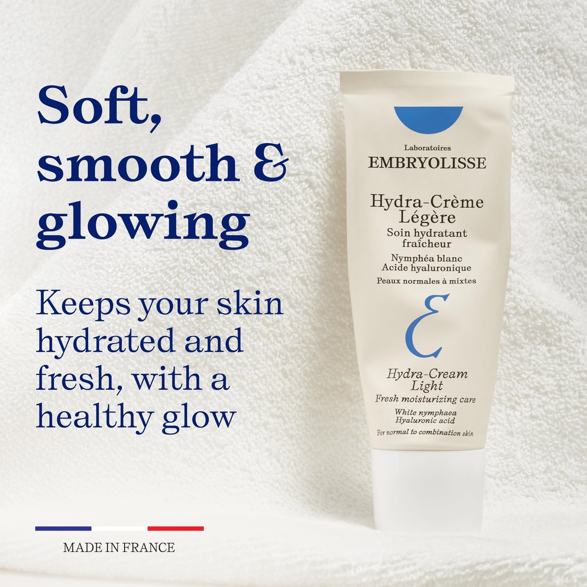 Embryolisse Hydra-Cream Light Moisturizer – Refreshing Gel Cream with Hyaluronic Acid & White Water Lily Extract for Normal to Combination Skin, 1.35 Fl Oz Avelisse