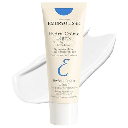 Embryolisse Hydra-Cream Light Moisturizer – Refreshing Gel Cream with Hyaluronic Acid & White Water Lily Extract for Normal to Combination Skin, 1.35 Fl Oz Avelisse