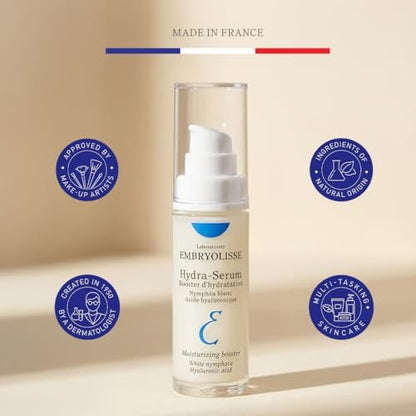 Embryolisse Hydra-Serum Ultra-Hydrating Hyaluronic Acid Facial Serum for Oily to Combination Skin, 1.01 Fl Oz Avelisse