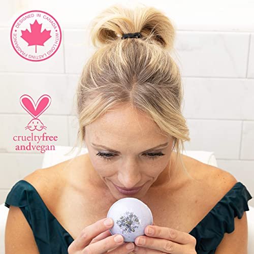 Ahila Power of Healing 12 XXL Bubbly Organic Bath Bombs Gift Set - Long Lasting Floaters, Relaxing Aromatherapy with Pure Essential Oils, Shea Butter & Coconut Butter - Designed in Canada Avelisse