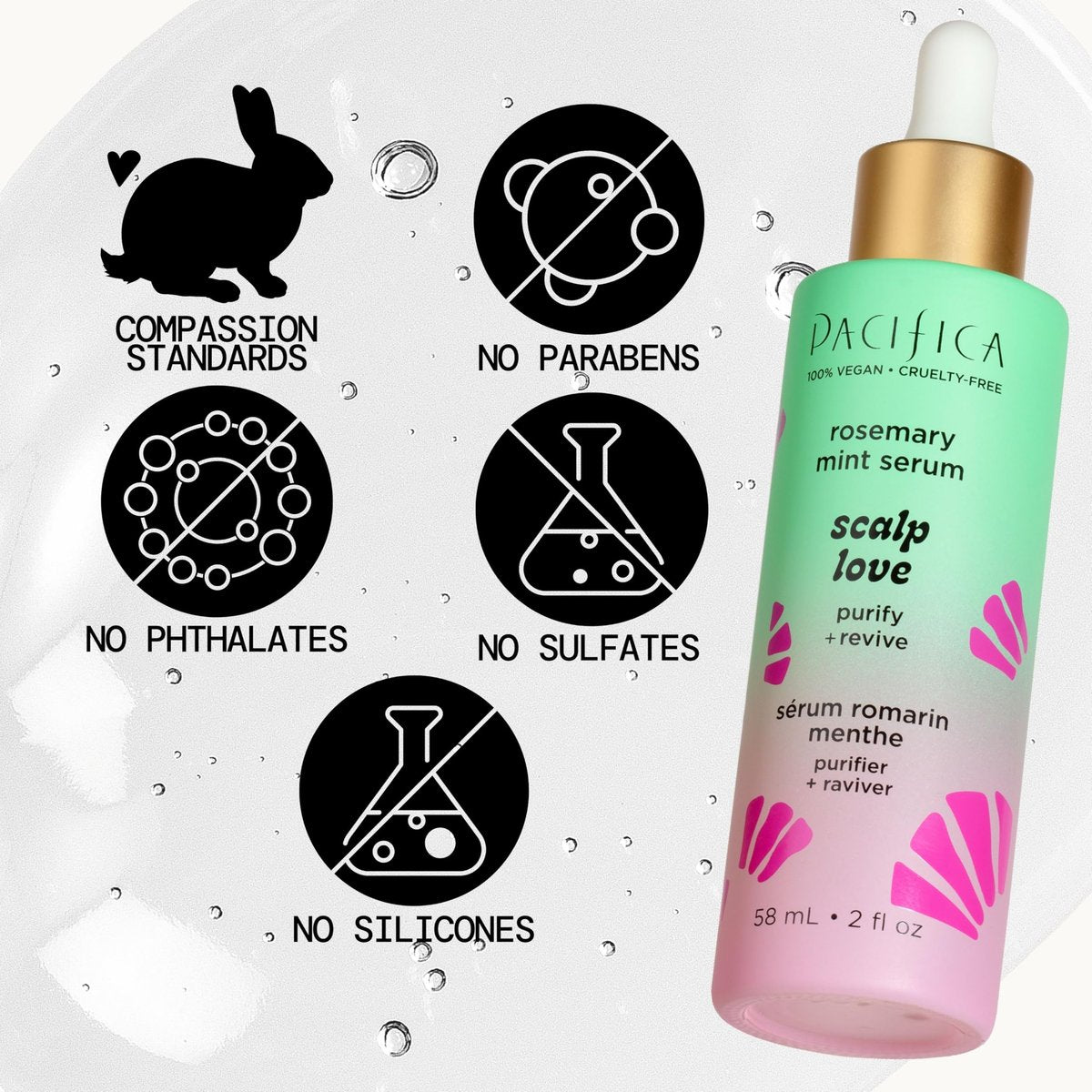Pacifica Scalp Love Rosemary Mint Serum – Hydrating Treatment for Dry, Flaky, and Itchy Scalp – Vegan & Cruelty-Free – 2 Fl Oz - görsel 15